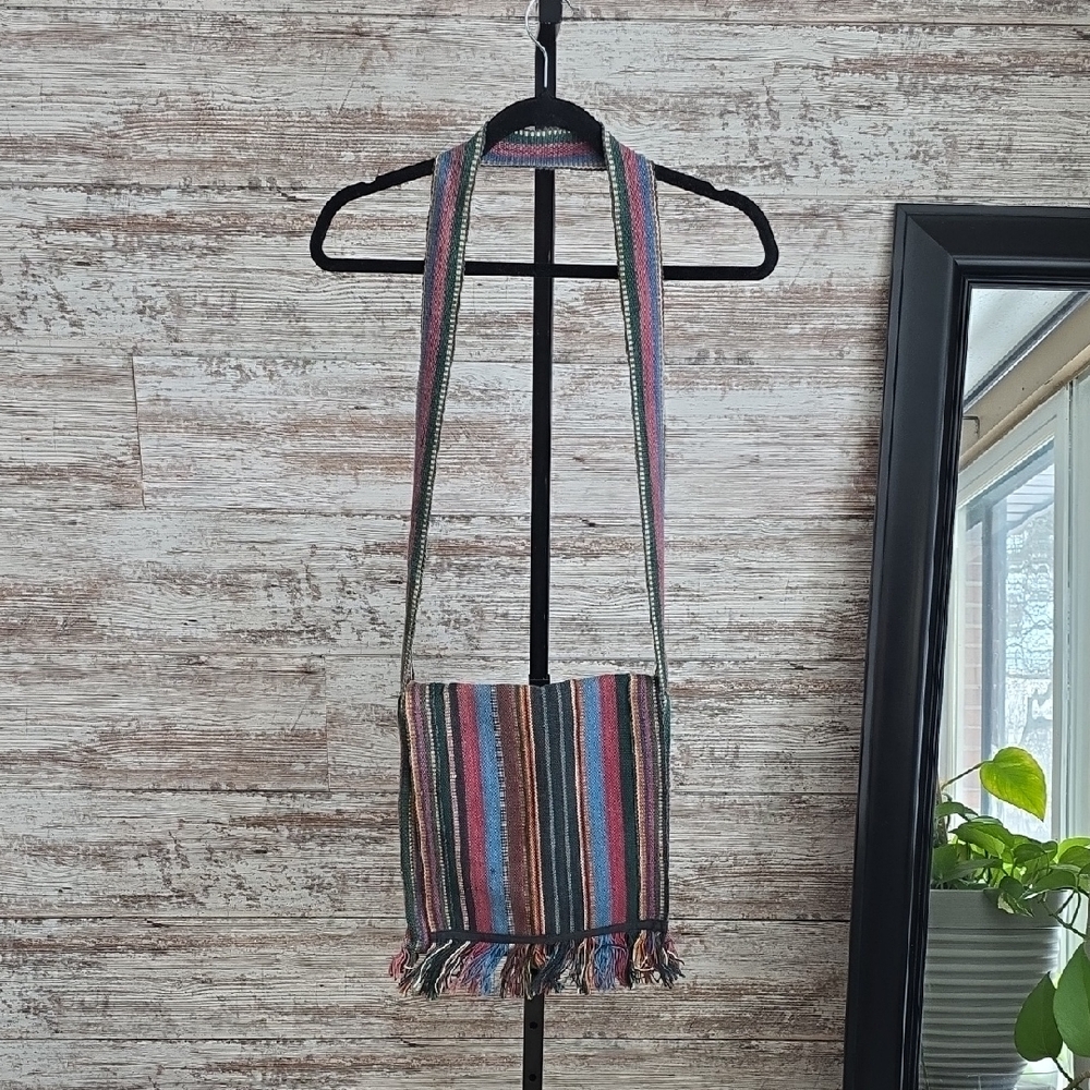 Gypsy Rose Bohemian Hippie Crossbody Striped Bag